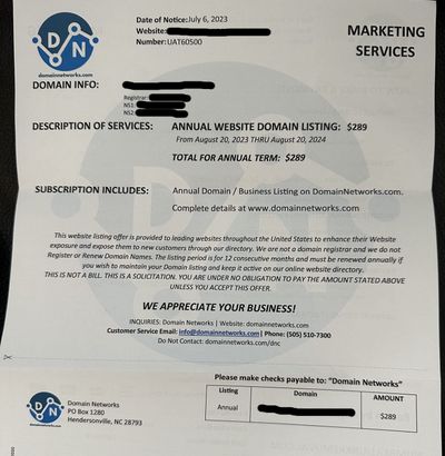 Example Scam Letter Domain Scam Letter